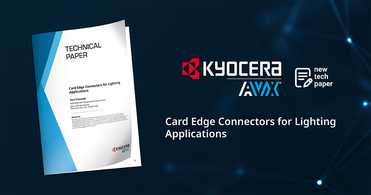 Card Edge Connectors for Lighting Applications
